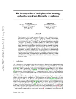 The decomposition of the higher-order homology embedding constructed
  from the $k$-Laplacian