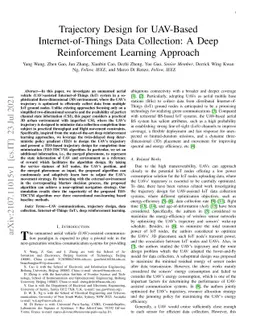 Trajectory Design for UAV-Based Internet-of-Things Data Collection: A
  Deep Reinforcement Learning Approach