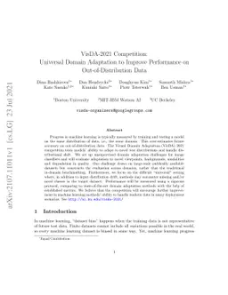 VisDA-2021 Competition Universal Domain Adaptation to Improve
  Performance on Out-of-Distribution Data