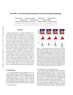 WaveFill: A Wavelet-based Generation Network for Image Inpainting