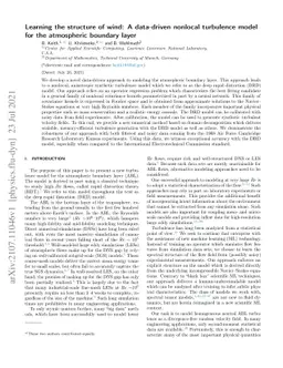 Learning the structure of wind: A data-driven nonlocal turbulence model
  for the atmospheric boundary layer