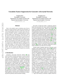 Unrealistic Feature Suppression for Generative Adversarial Networks