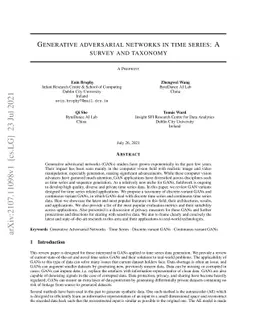 Generative adversarial networks in time series: A survey and taxonomy