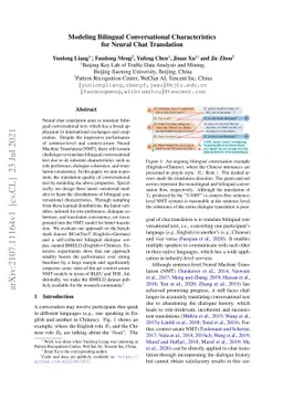 Modeling Bilingual Conversational Characteristics for Neural Chat
  Translation