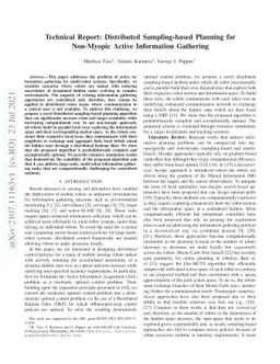 Technical Report: Distributed Sampling-based Planning for Non-Myopic
  Active Information Gathering