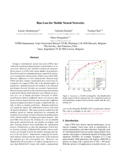 Bias Loss for Mobile Neural Networks