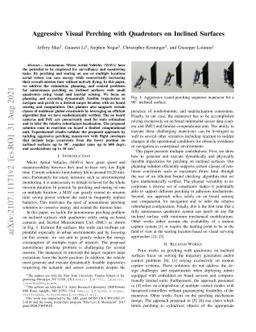 Aggressive Visual Perching with Quadrotors on Inclined Surfaces