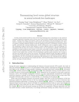 Taxonomizing local versus global structure in neural network loss
  landscapes