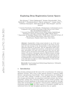 Exploring Deep Registration Latent Spaces