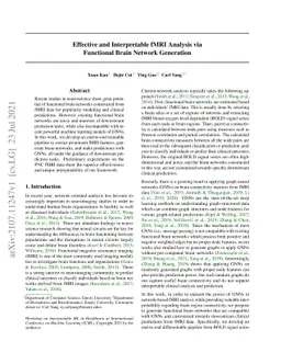 Effective and Interpretable fMRI Analysis via Functional Brain Network
  Generation