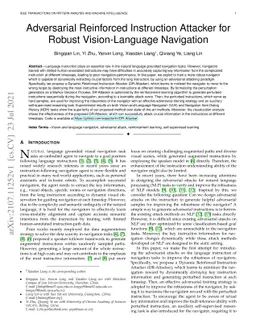 Adversarial Reinforced Instruction Attacker for Robust Vision-Language
  Navigation