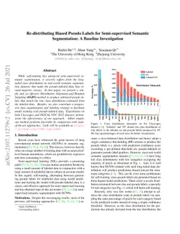Re-distributing Biased Pseudo Labels for Semi-supervised Semantic
  Segmentation: A Baseline Investigation