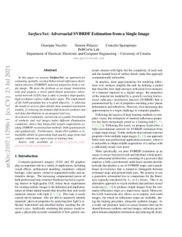 SurfaceNet: Adversarial SVBRDF Estimation from a Single Image