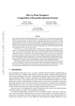 How to Trust Strangers: Composition of Byzantine Quorum Systems