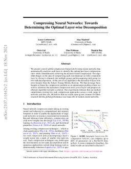 Compressing Neural Networks: Towards Determining the Optimal Layer-wise
  Decomposition