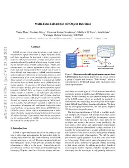 Multi-Echo LiDAR for 3D Object Detection