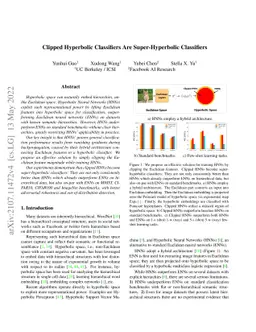 Clipped Hyperbolic Classifiers Are Super-Hyperbolic Classifiers