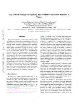 TinyAction Challenge: Recognizing Real-world Low-resolution Activities
  in Videos