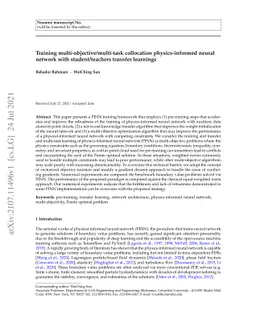 Training multi-objective/multi-task collocation physics-informed neural
  network with student/teachers transfer learnings