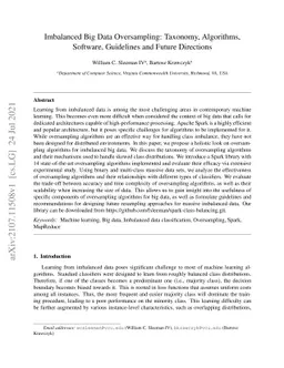 Imbalanced Big Data Oversampling: Taxonomy, Algorithms, Software,
  Guidelines and Future Directions