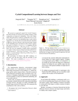 Cycled Compositional Learning between Images and Text