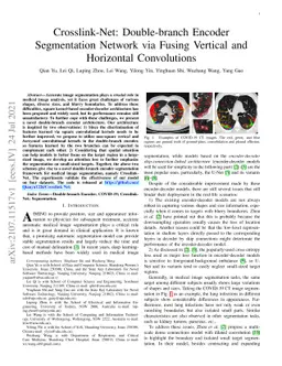Crosslink-Net: Double-branch Encoder Segmentation Network via Fusing
  Vertical and Horizontal Convolutions