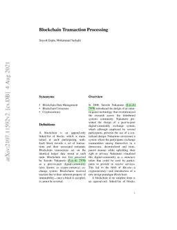 Blockchain Transaction Processing