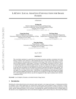LAConv: Local Adaptive Convolution for Image Fusion