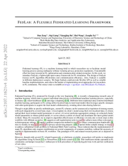 FedLab: A Flexible Federated Learning Framework