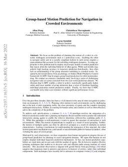 Group-based Motion Prediction for Navigation in Crowded Environments