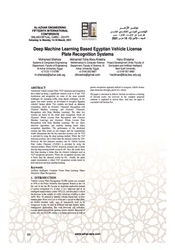 Deep Machine Learning Based Egyptian Vehicle License Plate Recognition
  Systems