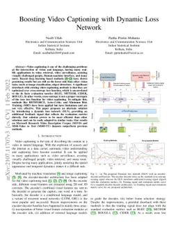Boosting Video Captioning with Dynamic Loss Network