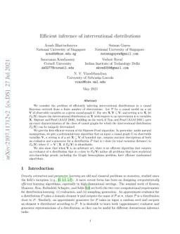 Efficient inference of interventional distributions