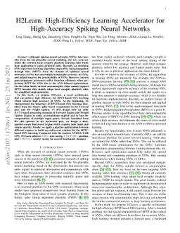 H2Learn: High-Efficiency Learning Accelerator for High-Accuracy Spiking
  Neural Networks