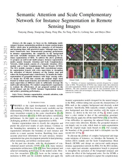 Semantic Attention and Scale Complementary Network for Instance
  Segmentation in Remote Sensing Images