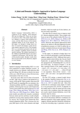 A Joint and Domain-Adaptive Approach to Spoken Language Understanding