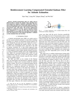 Reinforcement Learning Compensated Extended Kalman Filter for Attitude
  Estimation