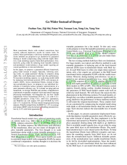 Go Wider Instead of Deeper