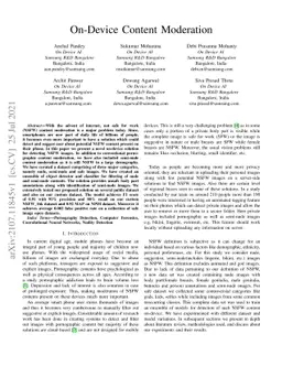 On-Device Content Moderation