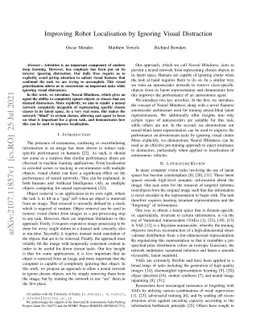 Improving Robot Localisation by Ignoring Visual Distraction