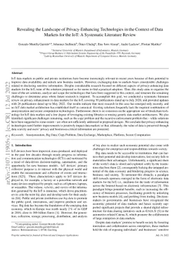 Revealing the Landscape of Privacy-Enhancing Technologies in the Context
  of Data Markets for the IoT: A Systematic Literature Review