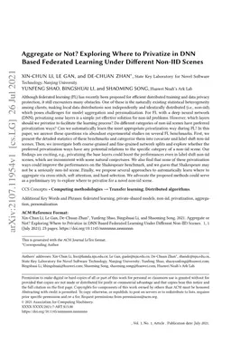 Aggregate or Not? Exploring Where to Privatize in DNN Based Federated
  Learning Under Different Non-IID Scenes