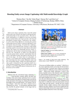 Boosting Entity-aware Image Captioning with Multi-modal Knowledge Graph