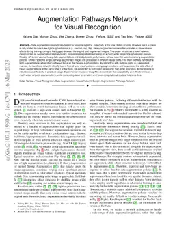 Augmentation Pathways Network for Visual Recognition