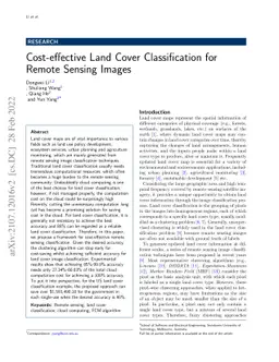 Cost-effective Land Cover Classification for Remote Sensing Images