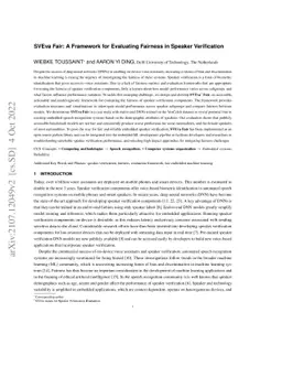 SVEva Fair: A Framework for Evaluating Fairness in Speaker Verification