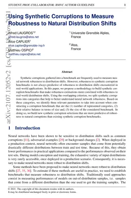 Using Synthetic Corruptions to Measure Robustness to Natural
  Distribution Shifts