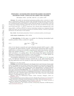 Provably Accelerated Decentralized Gradient Method Over Unbalanced
  Directed Graphs