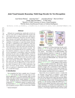Joint Visual Semantic Reasoning: Multi-Stage Decoder for Text
  Recognition