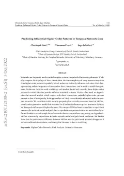 Predicting Influential Higher-Order Patterns in Temporal Network Data